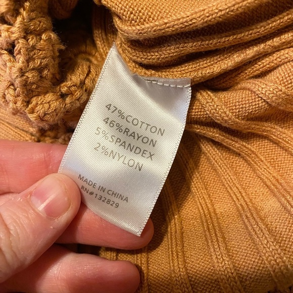 Majorelle Knit Mixed Burnt Orange With Lace Trim Skirt Size Small C5 - Picture 4 of 6